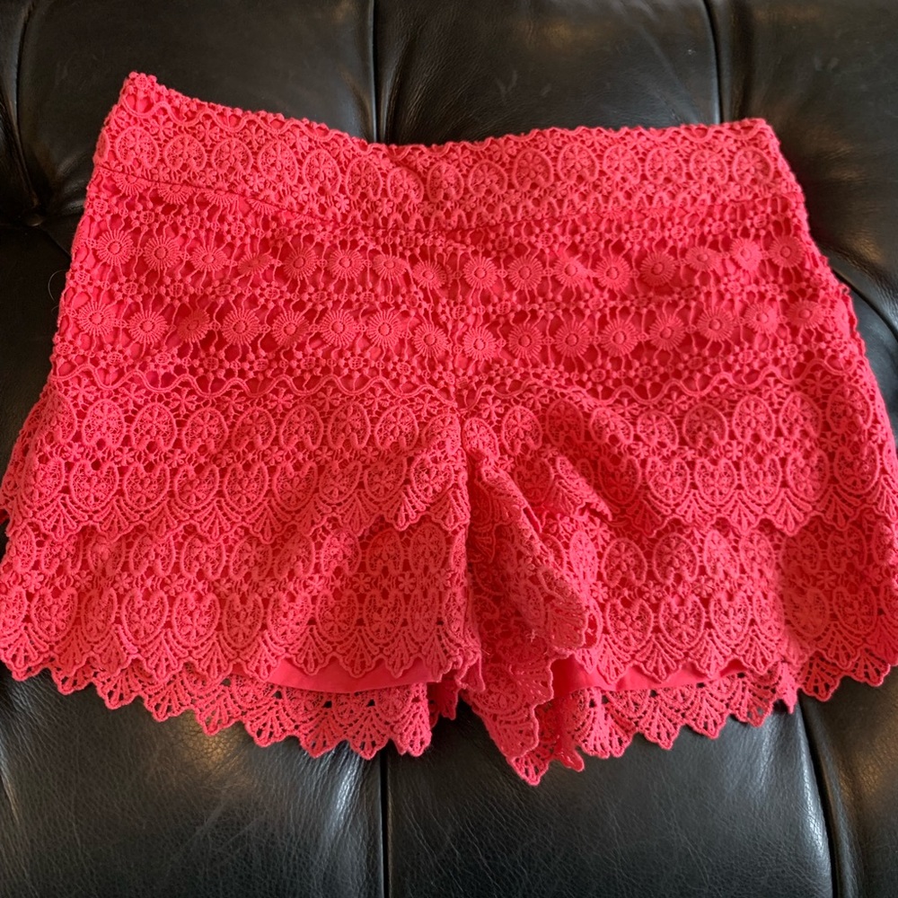 Loft pink lace shorts